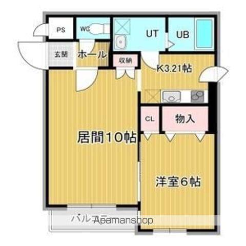 リベア的場(1LDK/1階)の間取り写真