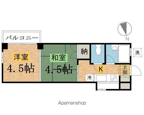 メゾン弥生(1K/3階)の間取り写真