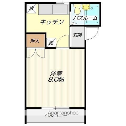 スカイコート十日町(1K/4階)の間取り写真