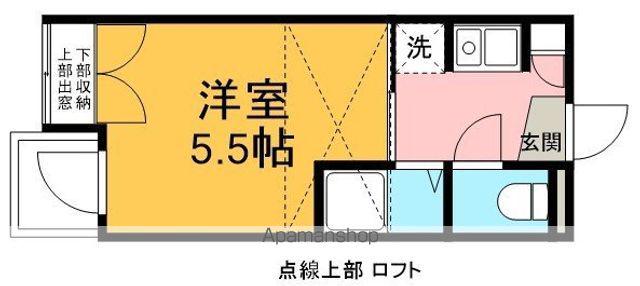 ベルローズ霞ヶ関(1K/1階)の間取り写真