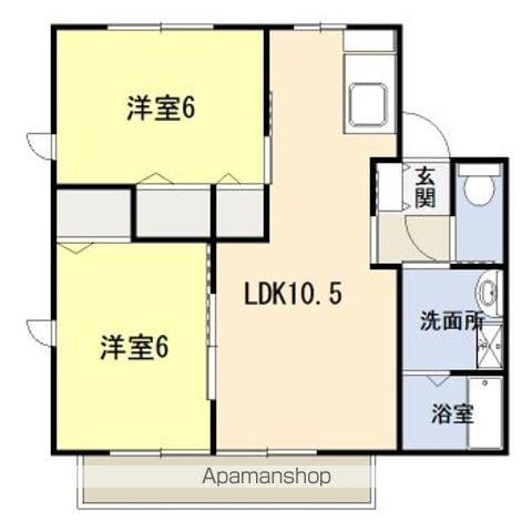 アイコート(2LDK/2階)の間取り写真