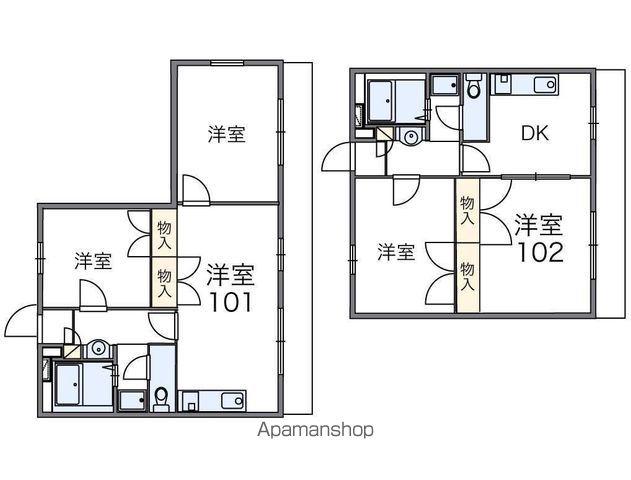 レオパレスOISO(2DK/2階)の間取り写真
