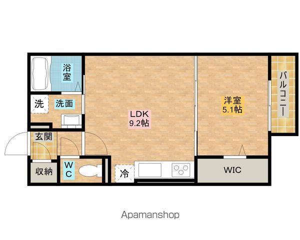 ラ・フォンテ久米田(1LDK/1階)の間取り写真