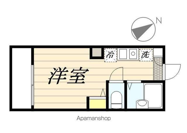 メルディア津田沼(ワンルーム/3階)の間取り写真