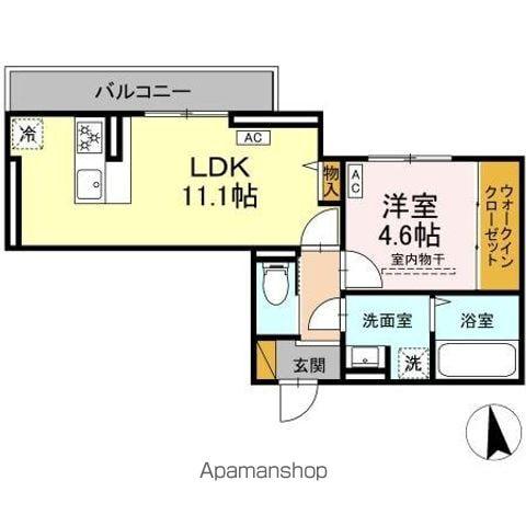 D-セアリス黒砂(1LDK/3階)の間取り写真