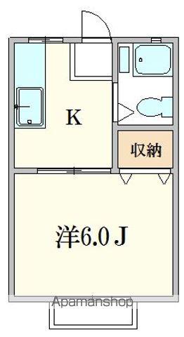 サンハイツ(1K/2階)の間取り写真