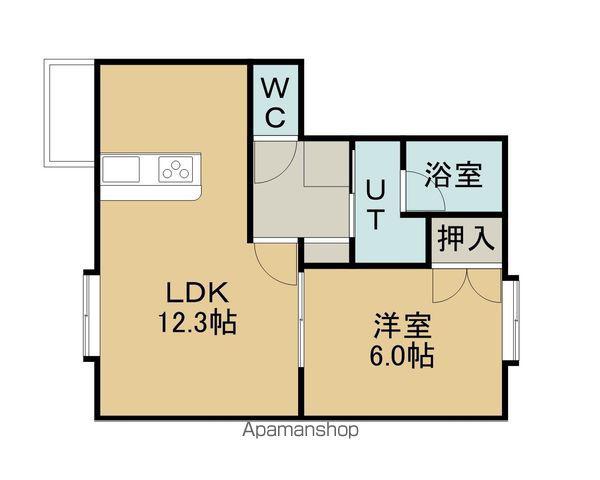 カーサピーノ(1LDK/1階)の間取り写真