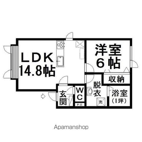HUMMER(1LDK/1階)の間取り写真
