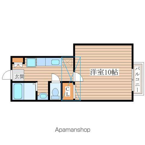 エルマーノ愛子中央一番館(1K/2階)の間取り写真