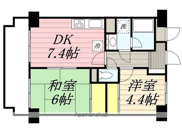 ラ・フォレ薬円台(2DK/3階)の間取り写真