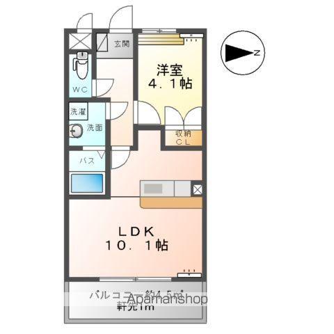 メゾン・ティアラ(1LDK/1階)の間取り写真