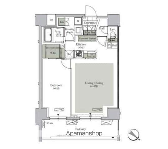 パークキューブ西ヶ原ステージ(1LDK/7階)の間取り写真