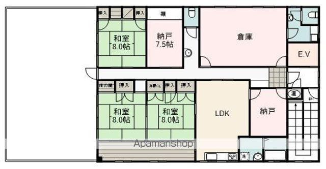 真砂町住居(3LDK/3階)の間取り写真