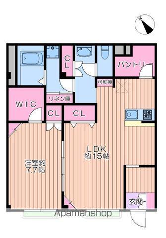 シュバーンⅡ(1LDK/1階)の間取り写真