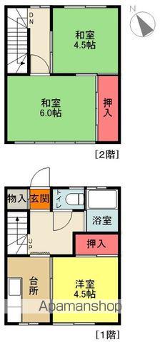 オーシャンヒルズ江名(3K/1階)の間取り写真