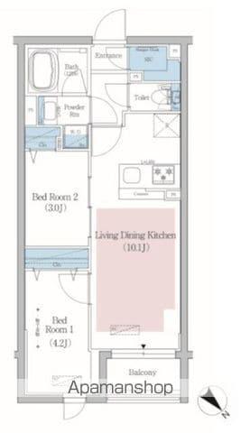 アーバネックス文京小石川(2LDK/2階)の間取り写真