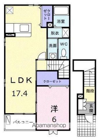 ブライトタウンM-Ⅰ(1LDK/2階)の間取り写真