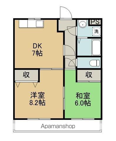 ローレルパレス(2DK/2階)の間取り写真