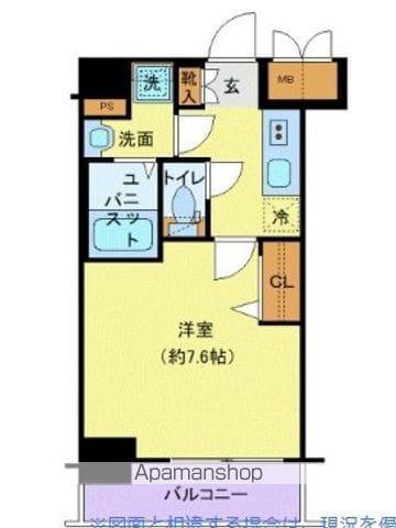 プレサンス新宿中落合メーディオ(1K/8階)の間取り写真