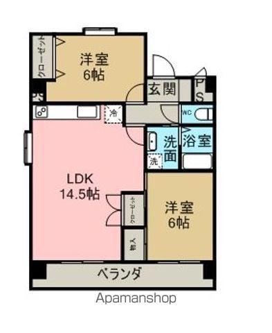 クレール東海(2LDK/3階)の間取り写真