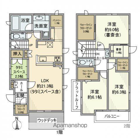 小田急電鉄小田原線 新百合ケ丘駅 徒歩16分 2階建 築10年(3LDK)の間取り写真