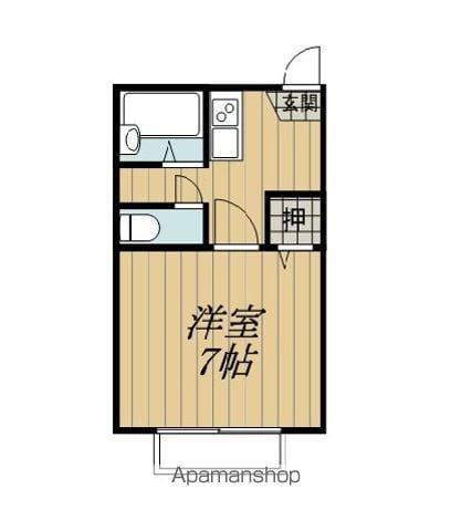 ディアス今宮(1K/2階)の間取り写真