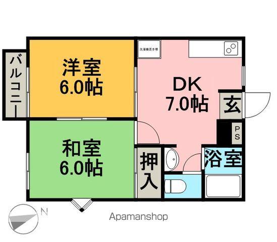 ハイムリリエ(2DK/2階)の間取り写真