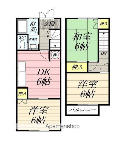 ハイツボンネビル(3DK)の間取り写真