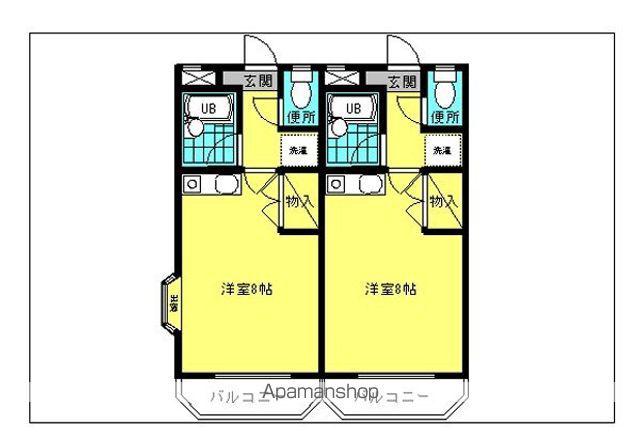 アネックス西原(ワンルーム/2階)の間取り写真