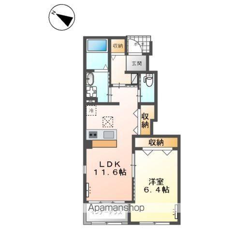 オータム リーブスⅡ(1LDK/1階)の間取り写真