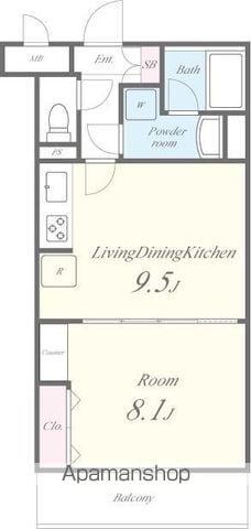 BON MANDARINE(1LDK/2階)の間取り写真