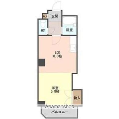 円山北町ハイム(1DK/9階)の間取り写真