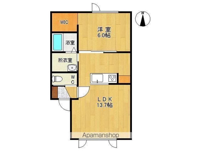 CONTENTO(1LDK/1階)の間取り写真