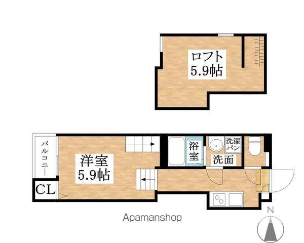 PRENDRE-R(ワンルーム/1階)の間取り写真