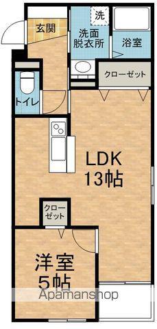 AJARI HOUSE(1LDK/1階)の間取り写真