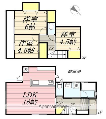コンフォールⅢ　２号棟(3LDK)の間取り写真