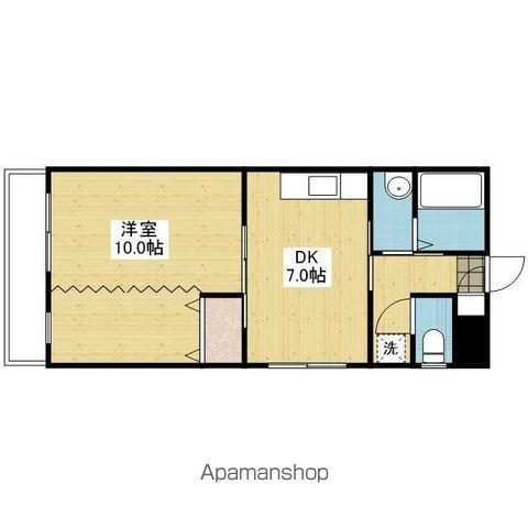 エバーリーブズカワモト(1DK/5階)の間取り写真