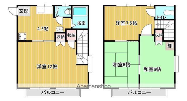 コーポけやき(4K/1階)の間取り写真