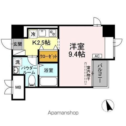 リヴェールRX(1K/7階)の間取り写真