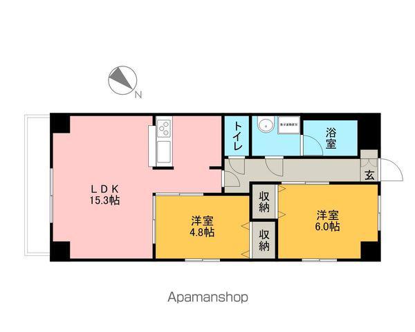 GRAN DUKE 千代田(2LDK/10階)の間取り写真