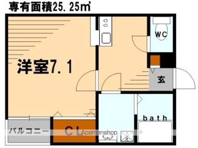 サンビレイ8(ワンルーム/2階)の間取り写真