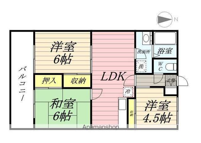 エクセルコート(3LDK/2階)の間取り写真