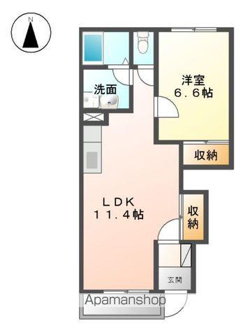 クレシア南黒田(1LDK/1階)の間取り写真
