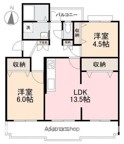 こぐまマンション屋島Ⅱ(2LDK/1階)の間取り写真