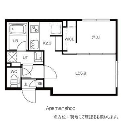 ROAD & SKY ATSUBETSUNISHIロードアンド(1LDK/3階)の間取り写真