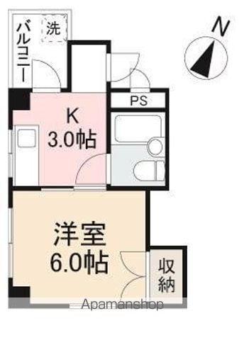 コーポ松岡(1K/2階)の間取り写真