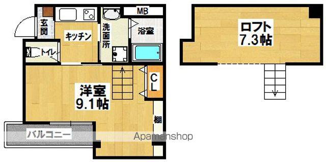 エヌエムヴァントワ(1K/5階)の間取り写真