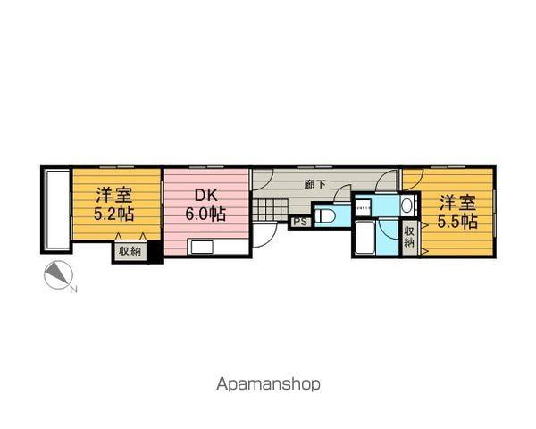 パレドール・タケダ(2DK/2階)の間取り写真