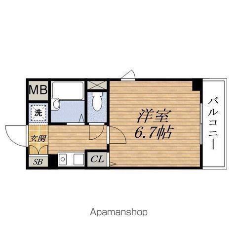 サンイーストESAKA(1K/5階)の間取り写真