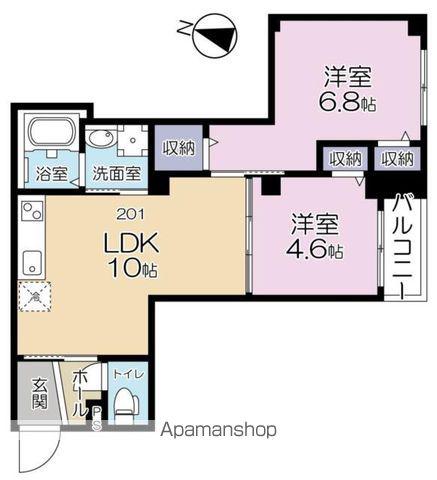 A.FLAT II(2LDK/2階)の間取り写真